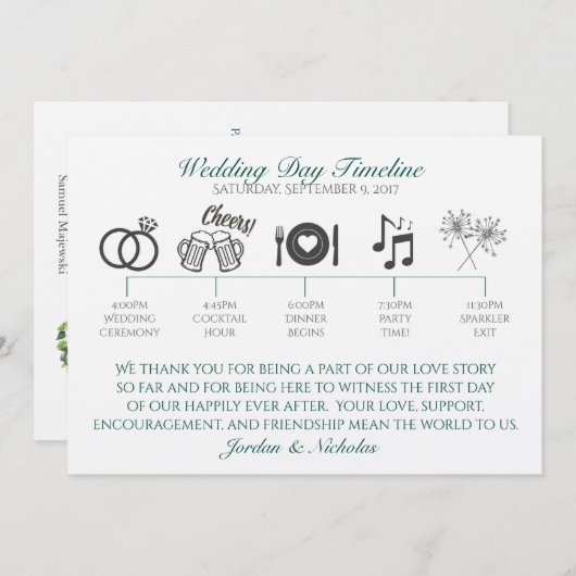 Hops, Programme de Mariage de Bières (Devant / Derrière)