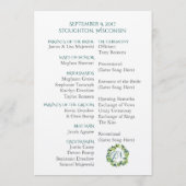 Hops, Programme de Mariage de Bières (Dos)