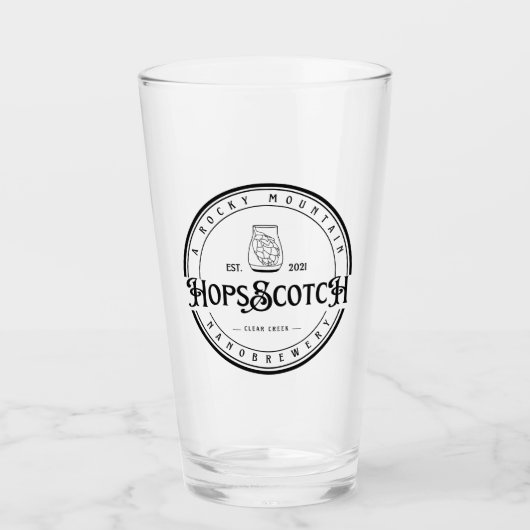 Hops Scotch Pint Glass Glas (Voorkant)
