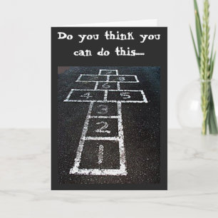 HOPSCOTCH EN LEEFTIJD HUMOR VOOR UW 50e MAANDAG Kaart