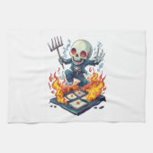 Hopscotch from Hell � Funny Demon Skull Theedoek (Horizontaal)