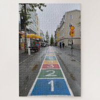 Hopscotch in het centrum van Reykjavik, IJsland