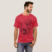 Hoptopushe Beer Drinking Octopus T-shirt (Voorkant volledig)