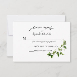 Hopvine Wedding Invitation RSVP Card Kaartje