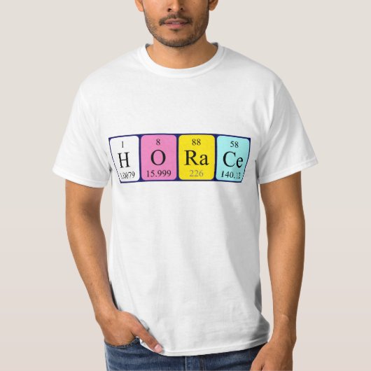 Horace periodiek table name shirt (Voorkant)