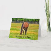 Horaire Munching sur Pasture Grass Carte d'anniver (Devant)