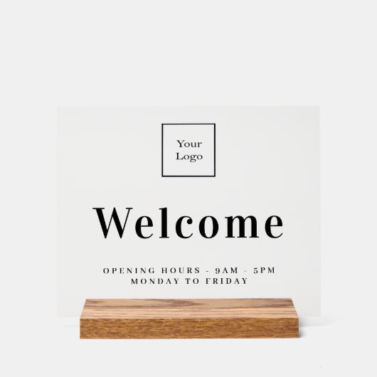 Horaires d'ouverture du logo de l'entreprise (Recto)