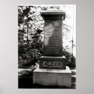 Horatio Alger's graf in Natick, Massachusetts Poster