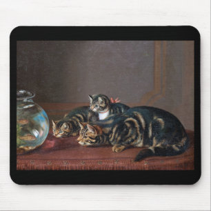 Horatio Henry Couldery , “ Katten bij een aquarium Muismat