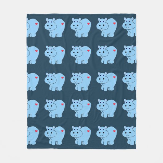 Horatio Hippo - Kinderen Fleece Deken (Voorkant)