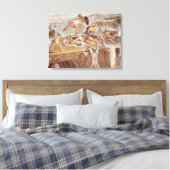 Horatius Cocles op de Subliciaanse brug Canvas Afdruk (Insitu (Slaapkamer))