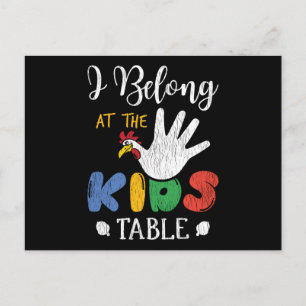 Horen Bij De Kinder Tafel Matching Thanksgiving Ki Briefkaart