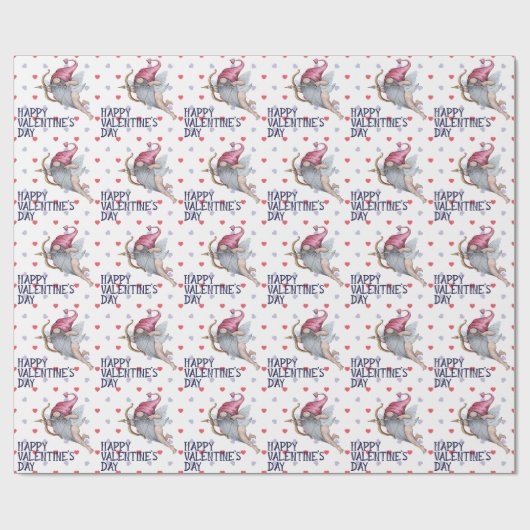 Horen Funny Valentijn Cupid Gnome Pattern Cadeaupapier (Vlak)
