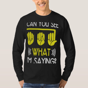Horen grap Doven trots ASL hand gebarentaal Dove T-shirt