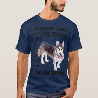 Horgi Quote mam, Siberian Husky Corgi Dad Print, S T-shirt