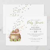 horisontale dag baby shower - uitnodiging (Voorkant / Achterkant)