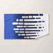 horizon Abstrait, bleu marine, blanc, gris clair (Serviette à main)