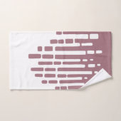 horizon Abstrait, rose et blanc poussiéreux (Serviette à main)