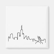Horizon de Chicago avec le petit aimant de phare -