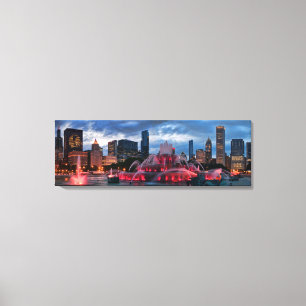 Horizon de Chicago sur la toile 12x36