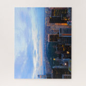 Horizon de New York City au puzzle de coucher du (Vertical)