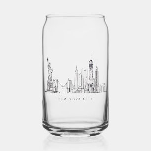 Horizon de New York minimaliste en ligne art