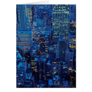 Horizon de NYC, vue courbe au crépuscule