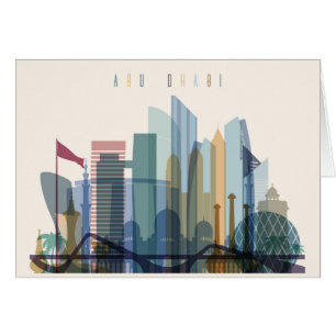 Horizon de ville d'Abu Dhabi, Emirats Arabes Unis