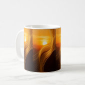 Horizon Doré — Tasse à café moderne abstraite (Devant gauche)