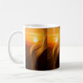 Horizon Doré — Tasse à café moderne abstraite (Gauche)