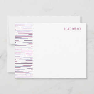 Horizon Lines Stationery Note Kaart - Fuchsia