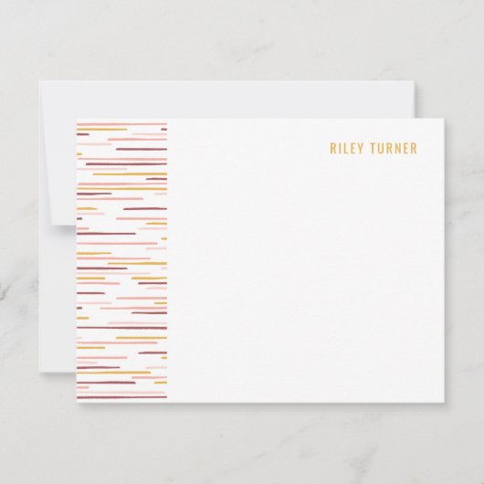 Horizon Lines Stationery Note Kaart - Honey (Voorkant)