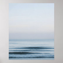 Horizon minimaliste de l'océan calme Art mural