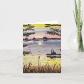 Horizon Soleil, avec texte, carte 4 pouces x 5,6 p (Devant)
