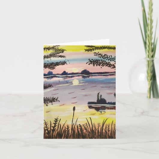 Horizon Soleil, avec texte, carte 4 pouces x 5,6 p (Devant)