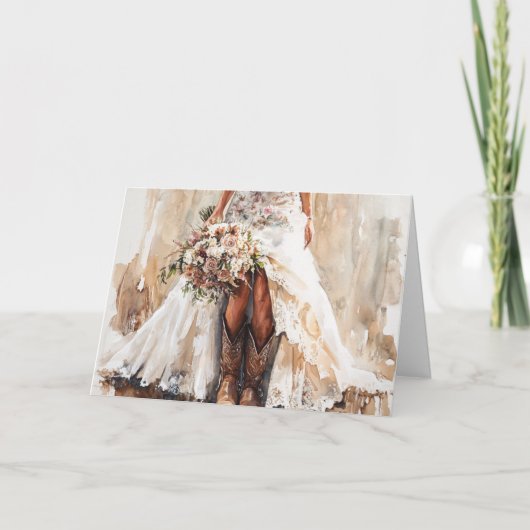 Horizon-Stretching Liefde voor de Westerne Bruid Kaart (Voorkant)