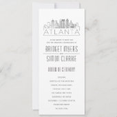 Horizon stylisé d'Atlanta | Programme de mariage (Devant)