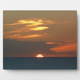 Horizon Sunset Colorful Seascape Fotografie Fotoplaat