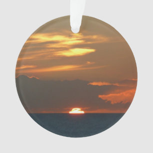 Horizon Sunset Colorful Seascape Fotografie Ornament