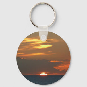 Horizon Sunset Colorful Seascape Fotografie Sleutelhanger