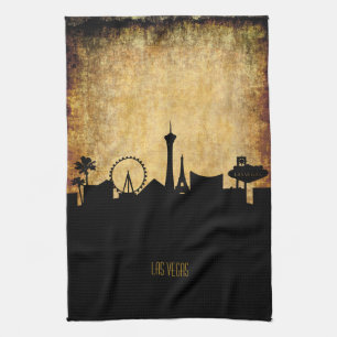 Horizon Vintage van Las Vegas Stijl Grunge Theedoek