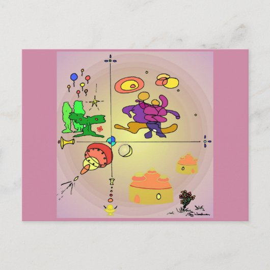 Horizons Abstract SF Art Briefkaart (Voorkant)