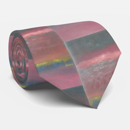 "Horizons" Mannen Design van Abstract Stropdas (Opgerold)