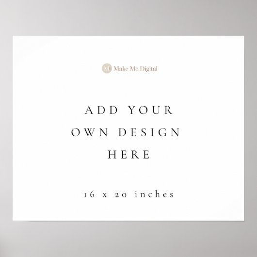 Horizontaal 20x16 inch Poster teken (Voorkant)