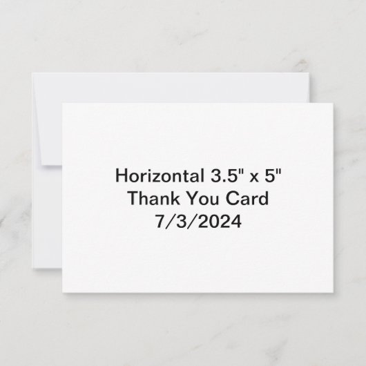 Horizontaal 3.5"x 5"Dank u kaart 7/3/2024 (Voorkant)
