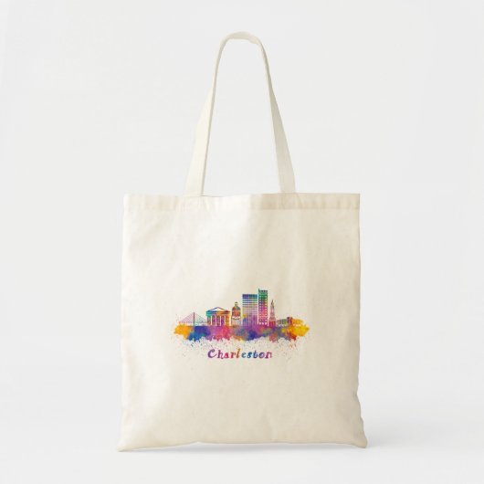 horizontaal charleston aquarel tote bag (Voorkant)