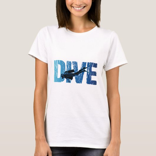 Horizontaal duiken t-shirt (Voorkant)