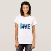 Horizontaal duiken t-shirt (Voorkant volledig)