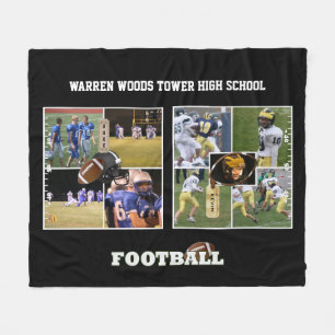 Horizontaal Football voor aangepaste fotocollage Fleece Deken