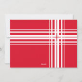 Horizontaal foto Merry kerstscript rode vlek Feestdagenkaart (Achterkant)